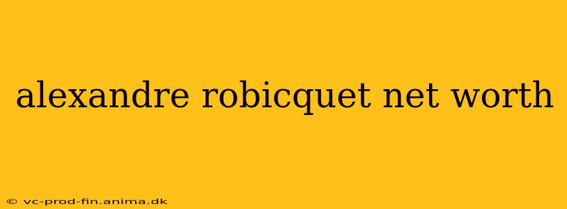 alexandre robicquet net worth