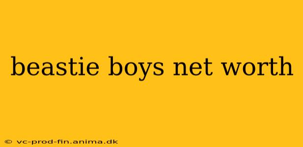 beastie boys net worth