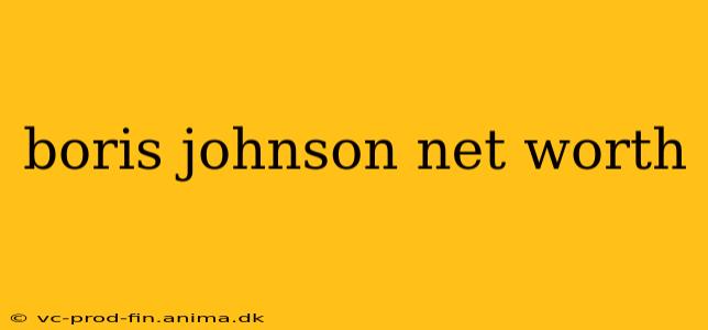 boris johnson net worth