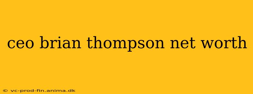 ceo brian thompson net worth