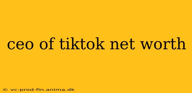 ceo of tiktok net worth