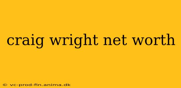 craig wright net worth
