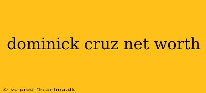 dominick cruz net worth