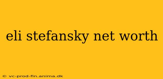 eli stefansky net worth