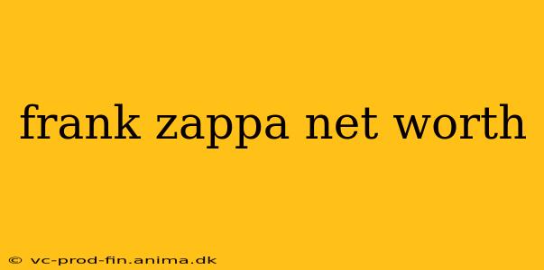frank zappa net worth