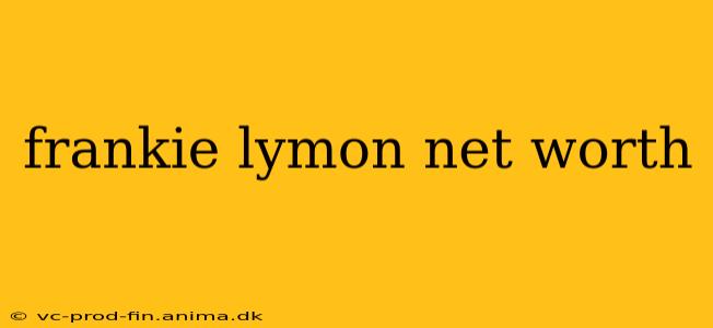 frankie lymon net worth