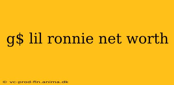 g$ lil ronnie net worth