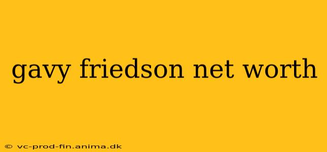 gavy friedson net worth