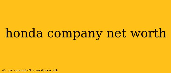 honda company net worth