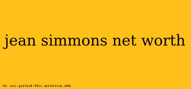 jean simmons net worth