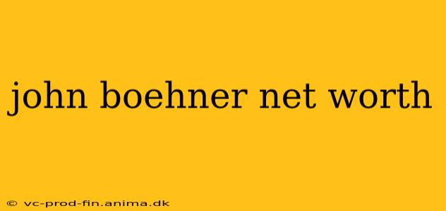 john boehner net worth