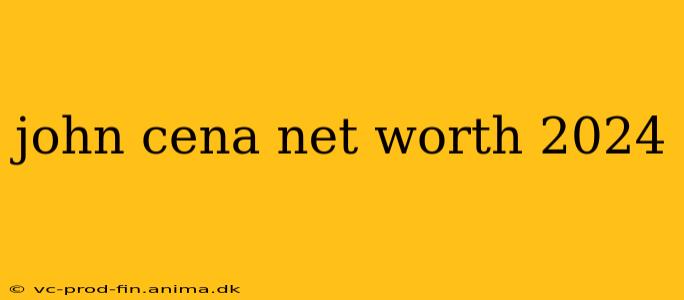 john cena net worth 2024