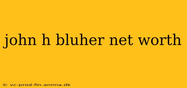 john h bluher net worth