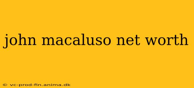 john macaluso net worth