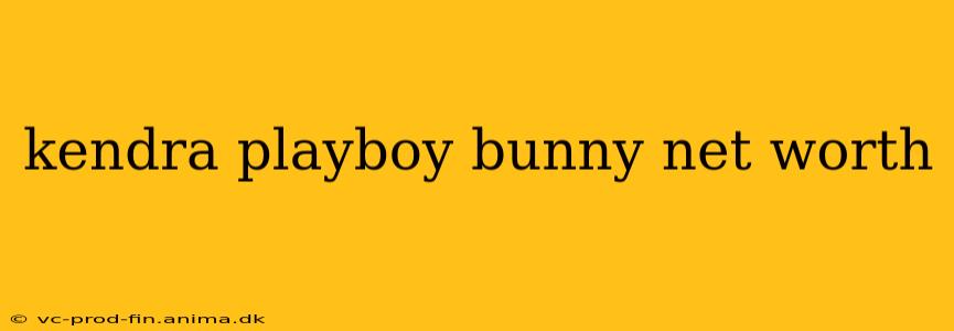 kendra playboy bunny net worth