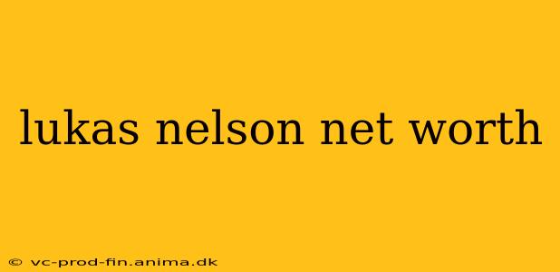 lukas nelson net worth