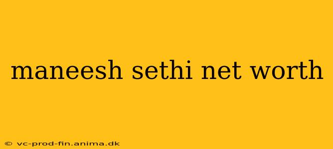 maneesh sethi net worth
