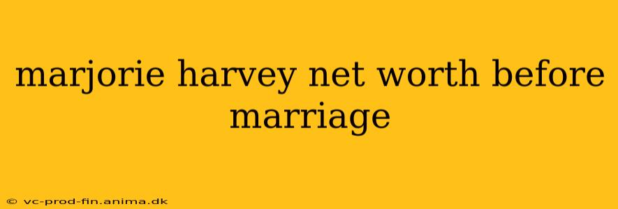 marjorie harvey net worth before marriage