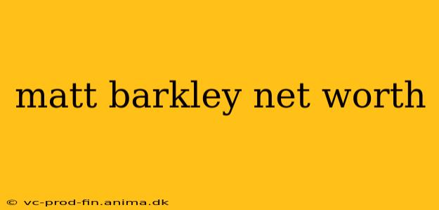 matt barkley net worth