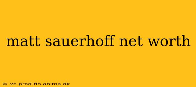 matt sauerhoff net worth