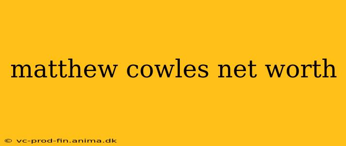 matthew cowles net worth