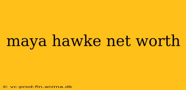 maya hawke net worth