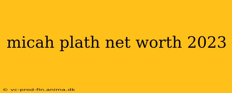 micah plath net worth 2023