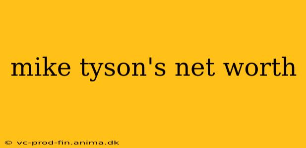 mike tyson's net worth