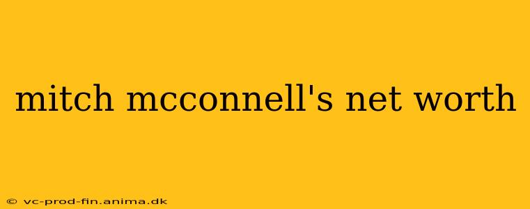 mitch mcconnell's net worth