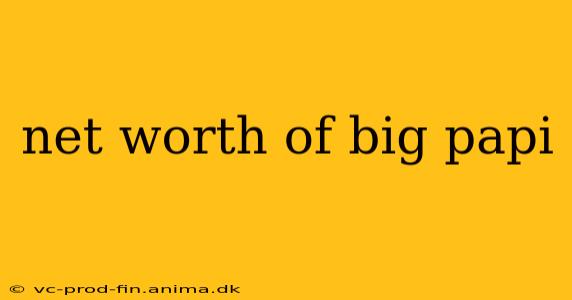 net worth of big papi
