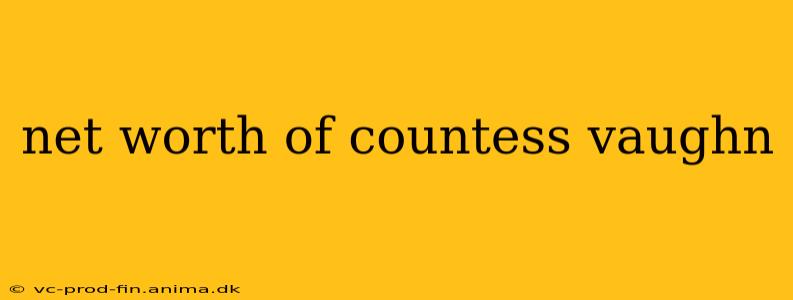 net worth of countess vaughn