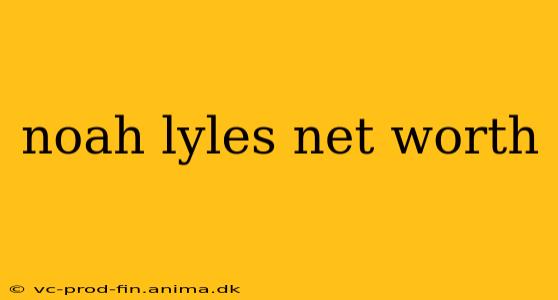 noah lyles net worth