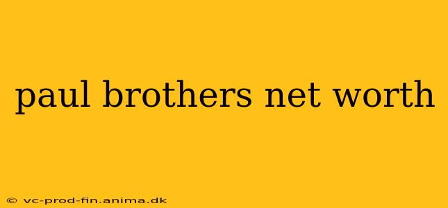 paul brothers net worth