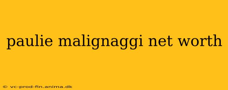 paulie malignaggi net worth