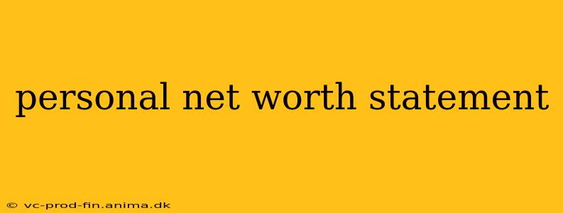 personal net worth statement