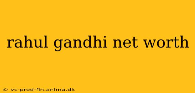 rahul gandhi net worth