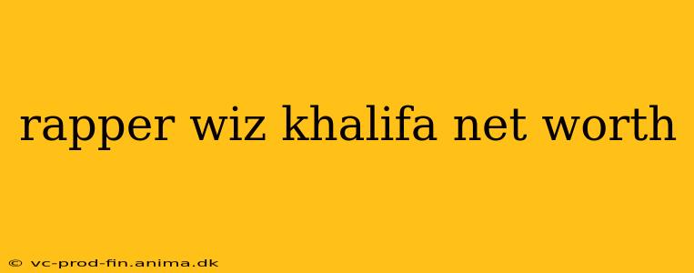 rapper wiz khalifa net worth