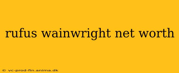 rufus wainwright net worth