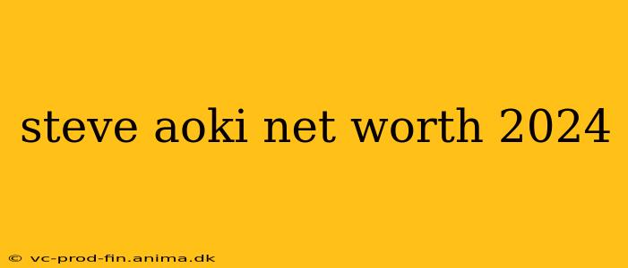 steve aoki net worth 2024