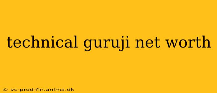 technical guruji net worth