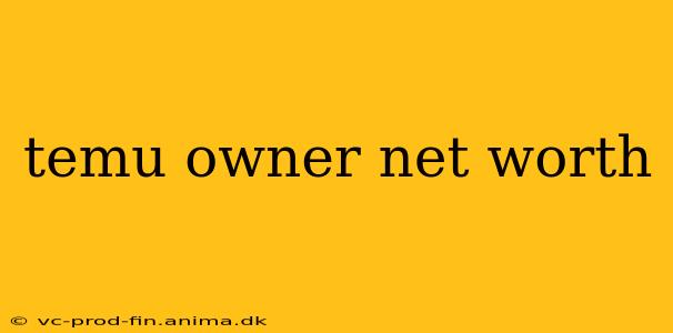temu owner net worth