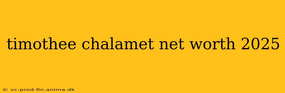 timothee chalamet net worth 2025
