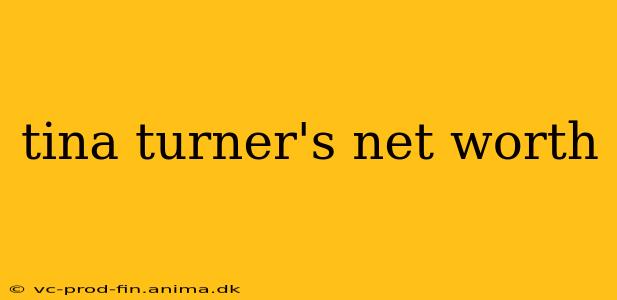 tina turner's net worth