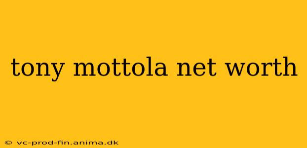 tony mottola net worth