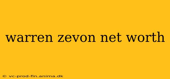 warren zevon net worth
