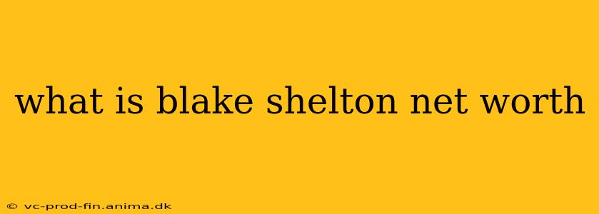 what is blake shelton net worth