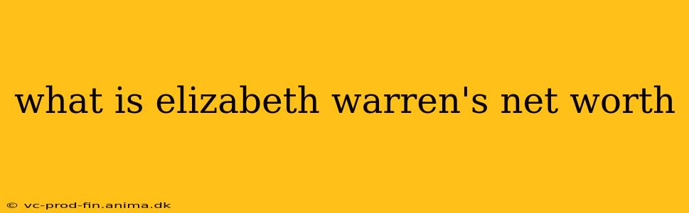what is elizabeth warren's net worth