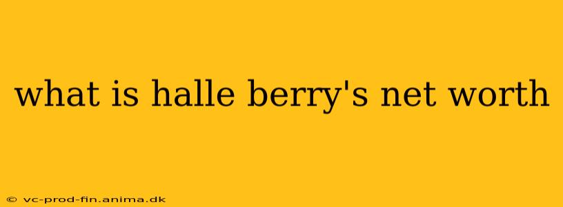 what is halle berry's net worth