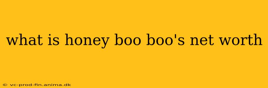 what is honey boo boo's net worth