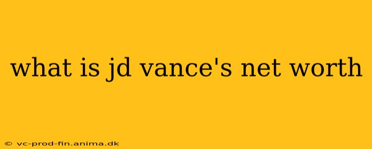 what is jd vance's net worth